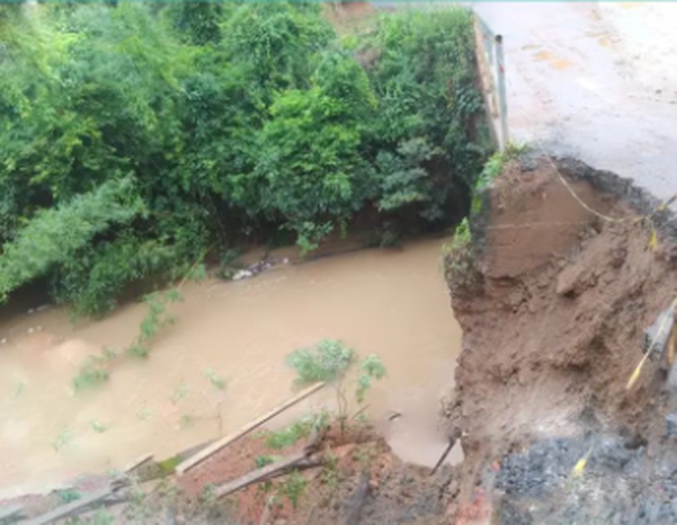 Estragos da chuva em Guricema — Foto: Prefeitura/Divulgação