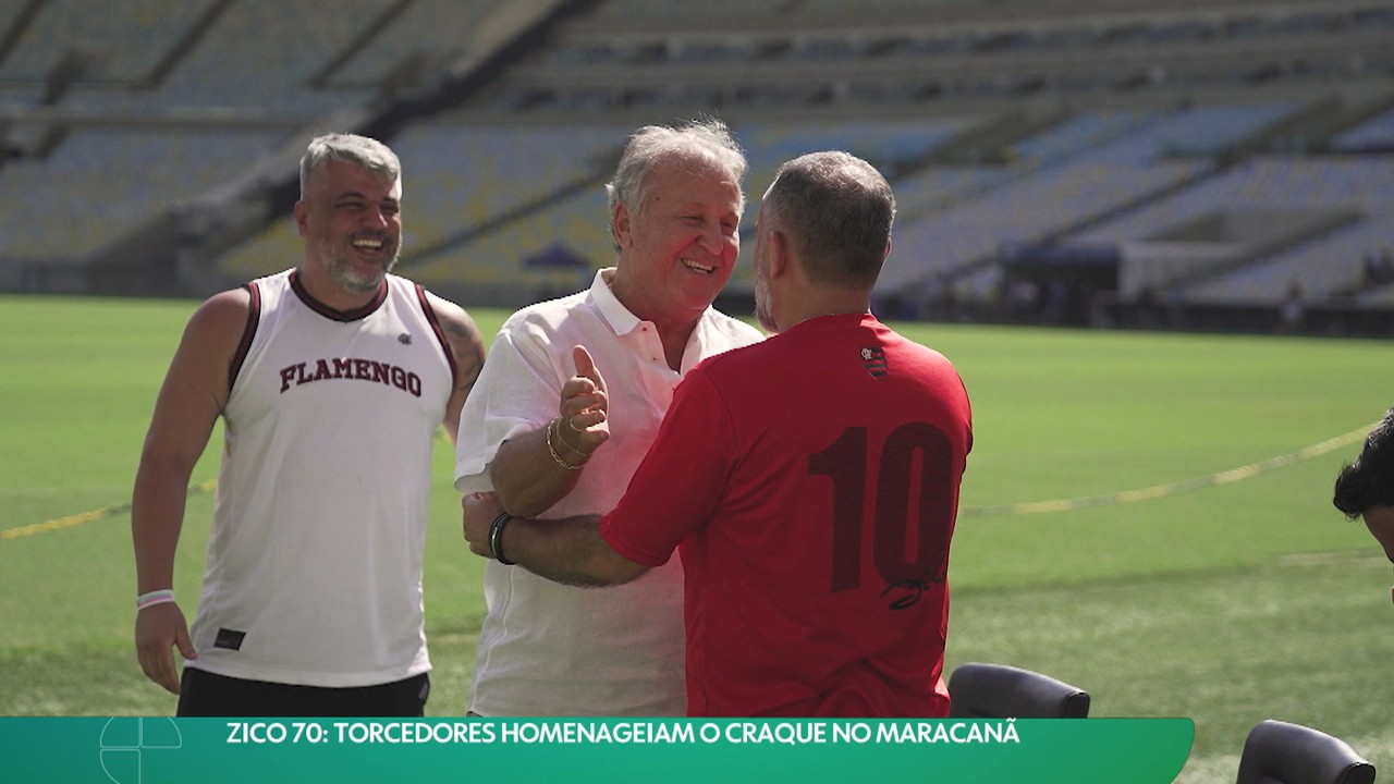 Zico 70: torcedores homenageiam o craque no Maracanã