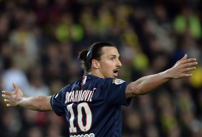 Ibrahimovic PSG x Nantes (Foto: AFP)