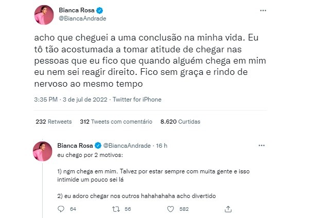 Bianca Andrade explica razões para tomar atitude em relacionamentos (Foto: Reprodução/Twitter)