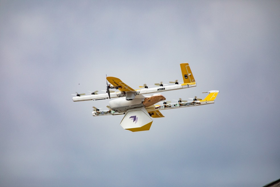 Drone da Wing, empresa da Alphabet — Foto: Wing