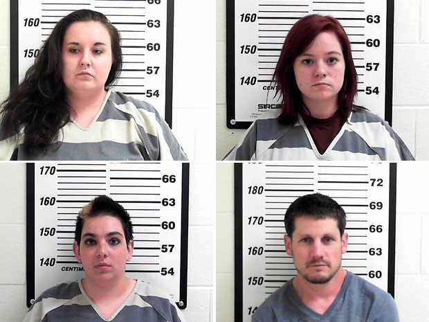 A partir da esquerda e de cima para baixo, Shelby Boyce, Krystle Morales, Lillian Scott e  Troy Manning (Foto: Davis County Sheriff's Office/AP)