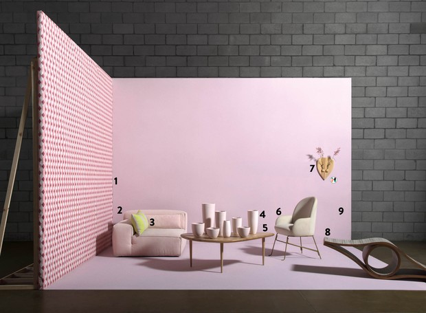 Ambiente minimalista rosa (Foto: Carlos Cubi / Editora Globo)