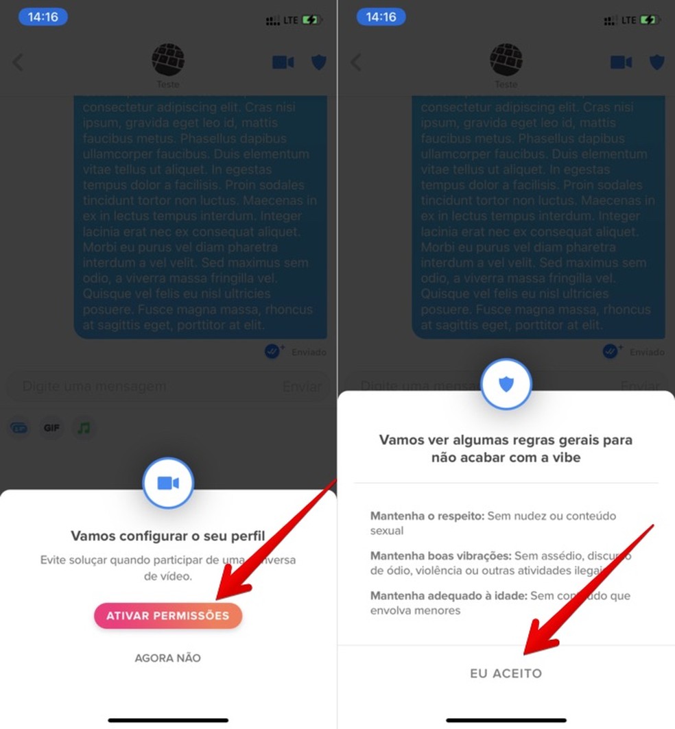 Configuração inicial do Face to Face — Foto: Reprodução/Helito Beggiora