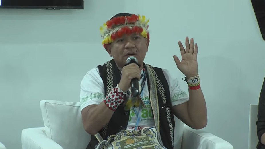 Gregorio Mirabal, líder da Cooordenação da Organizações Indígenas da Bacia Amazônica (Coica)