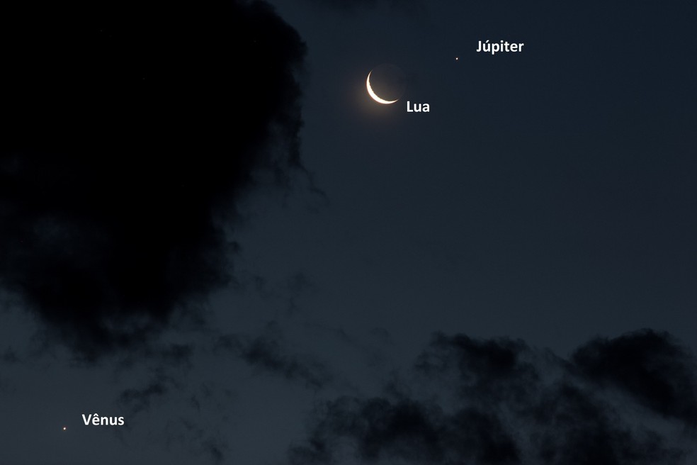 O planeta Vênus também pode ser observado na noite desta quarta-feira em Bauru — Foto: Observatório de Astronomia da Unesp/ Divulgação