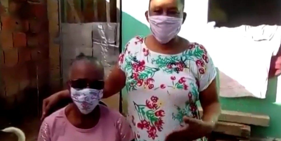 Idosa de 107 anos e mais quatro familiares se recuperam da Covid-19 na Bahia — Foto: Reprodução/TV Subaé