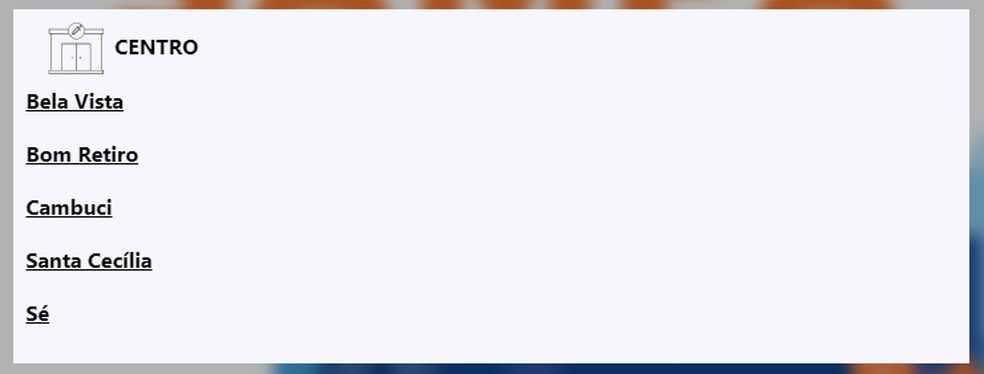 "Filômetro": Postos Fixos de vacinação foram classificados por Coordenadorias Regionais de Saúde da capital paulista — Foto: Reprodução/ Prefeitura de SP