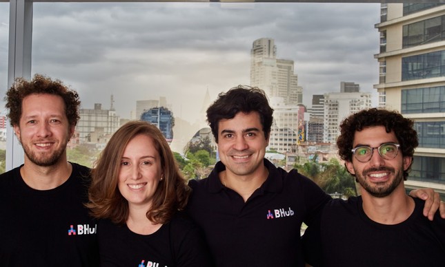 Marcelio Leal, Vanessa Muglia, Jorge Vargas Neto e Fernando Ricco, fundadores da BHub
