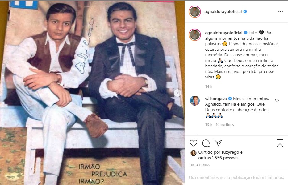  Agnaldo Rayol lamenta morte do irmão (Foto: Reprodução Instagram)