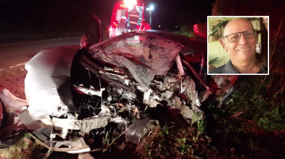 Idoso de 73 anos morreu em acidente na SP-338 em Mococa — Foto: Gabriel Delena/Jornal do Meio Dia