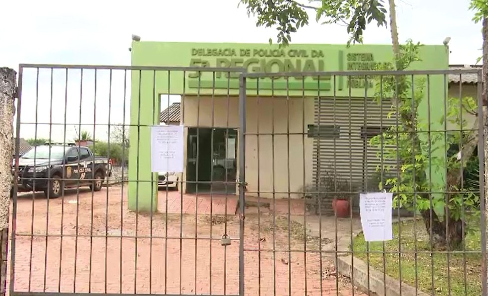 Delegacia foi fechada temporariamente em Rio Branco porque servidores precisaram entrar de quarentena — Foto: Quésia Melo/Rede Amazônica Acre 