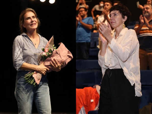 Maitê Proença é aplaudida por Adriana Calcanhoto (Foto: Roberto Filho/Brazil News)