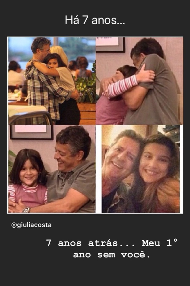Giulia Costa abre o coração no dia do aniversário de morte de Marcos Paulo (Foto: Reprodução/Instagram)