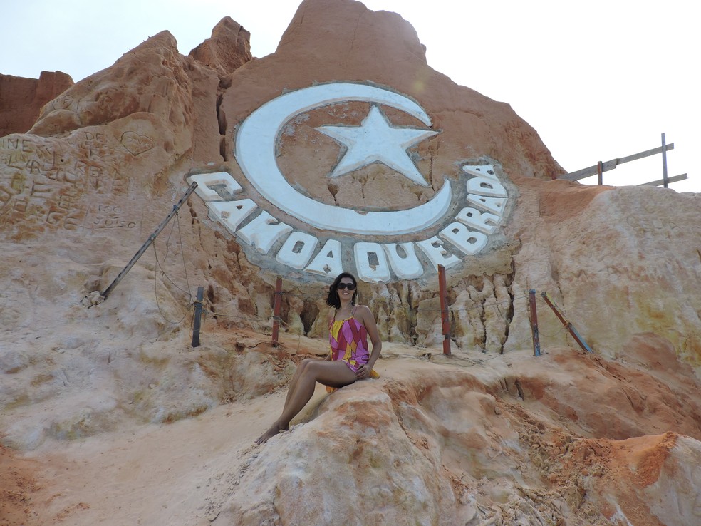 Mariana Bueno em Canoa Quebrada em 2019. — Foto: Arquivo pessoal