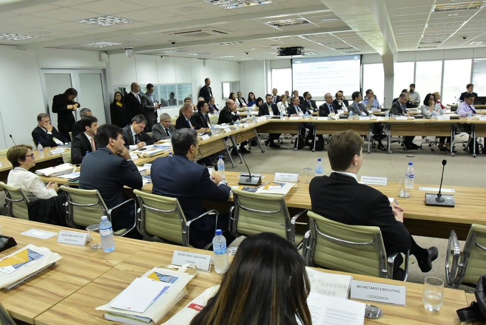 Ministros participaram de curso em uma escola do governo federal, em Brasília  — Foto: Reprodução