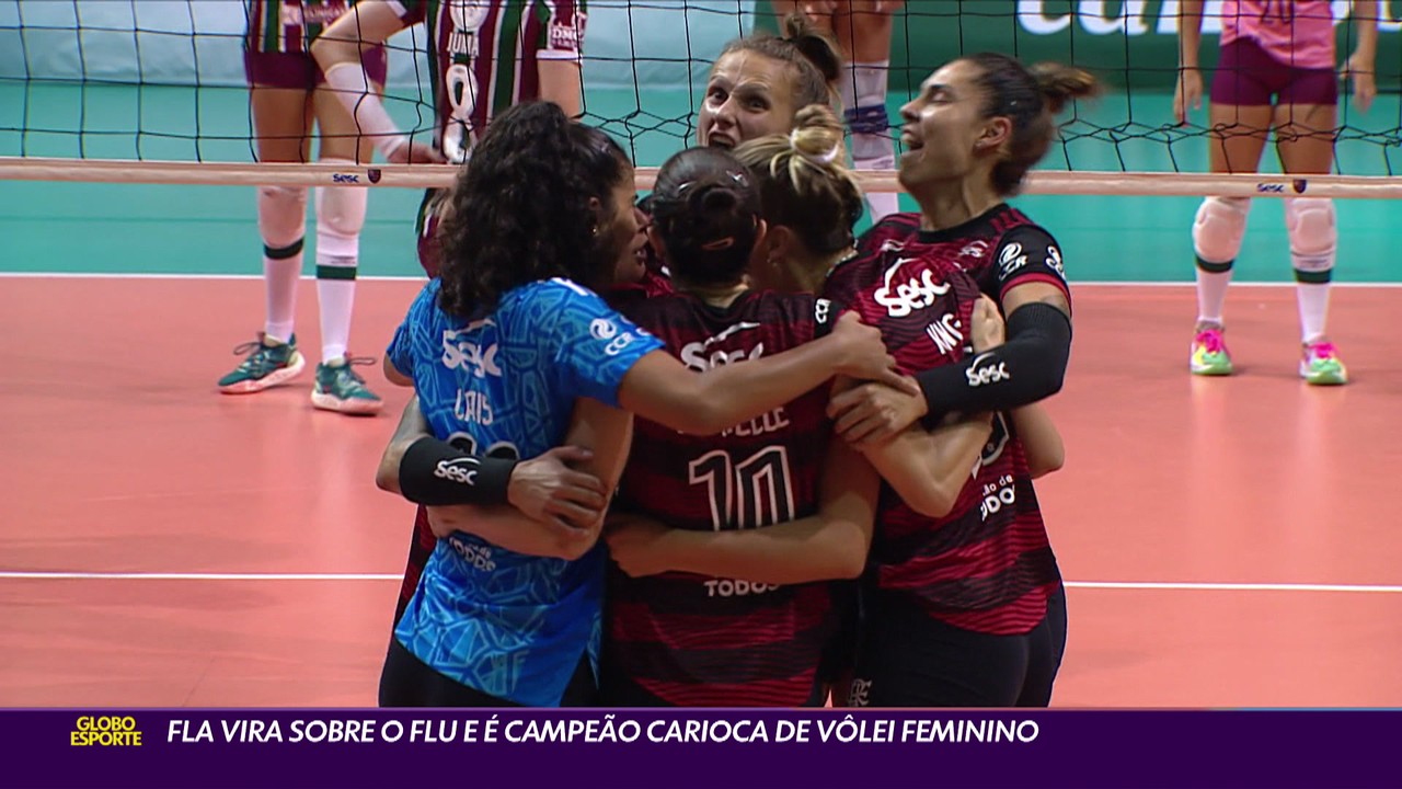 Flamengo vira sobre o Fluminense e &eacute; campe&atilde;o carioca de v&ocirc;lei feminino