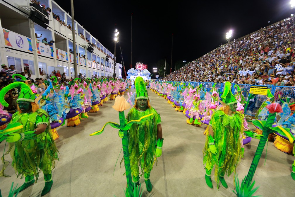 Ala das crianÃ§as da Beija-Flor  â€” Foto: Rodrigo Gorosito/G1