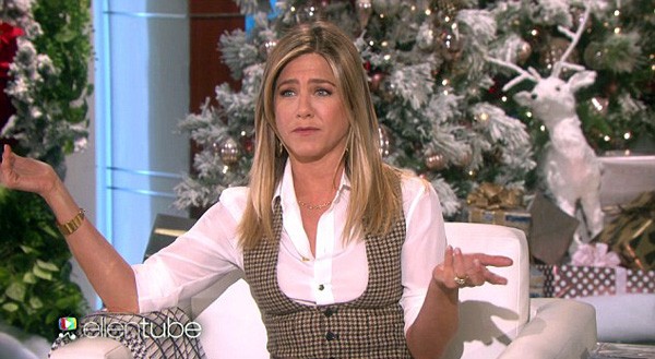 Jennifer Aniston no programa de Ellen DeGeneres (Foto: Reprodução / YouTube)