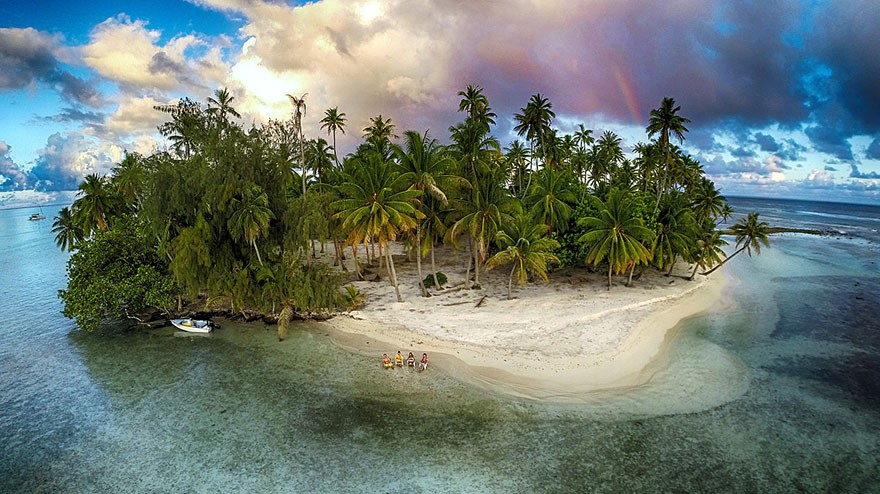 Lost Island, na Polinésia Francesa (Foto: dronestagram)