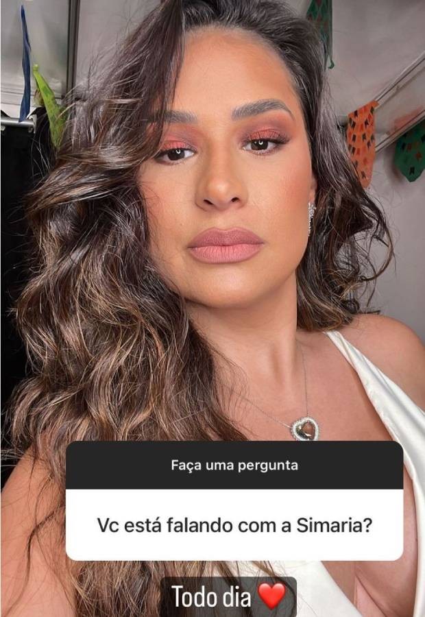 Simone responde a seguidor (Foto: Reprodução/Instagram) Simone responde a seguidor (Foto: Reprodução/Instagram)