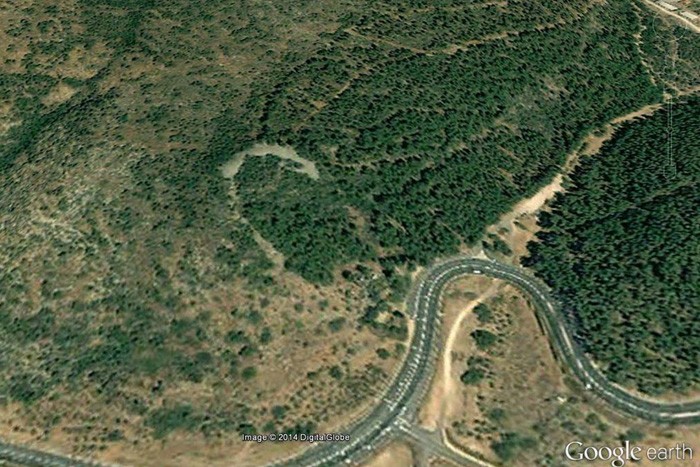 Vista aérea do monumento (Foto: Reprodução/Google Earth)