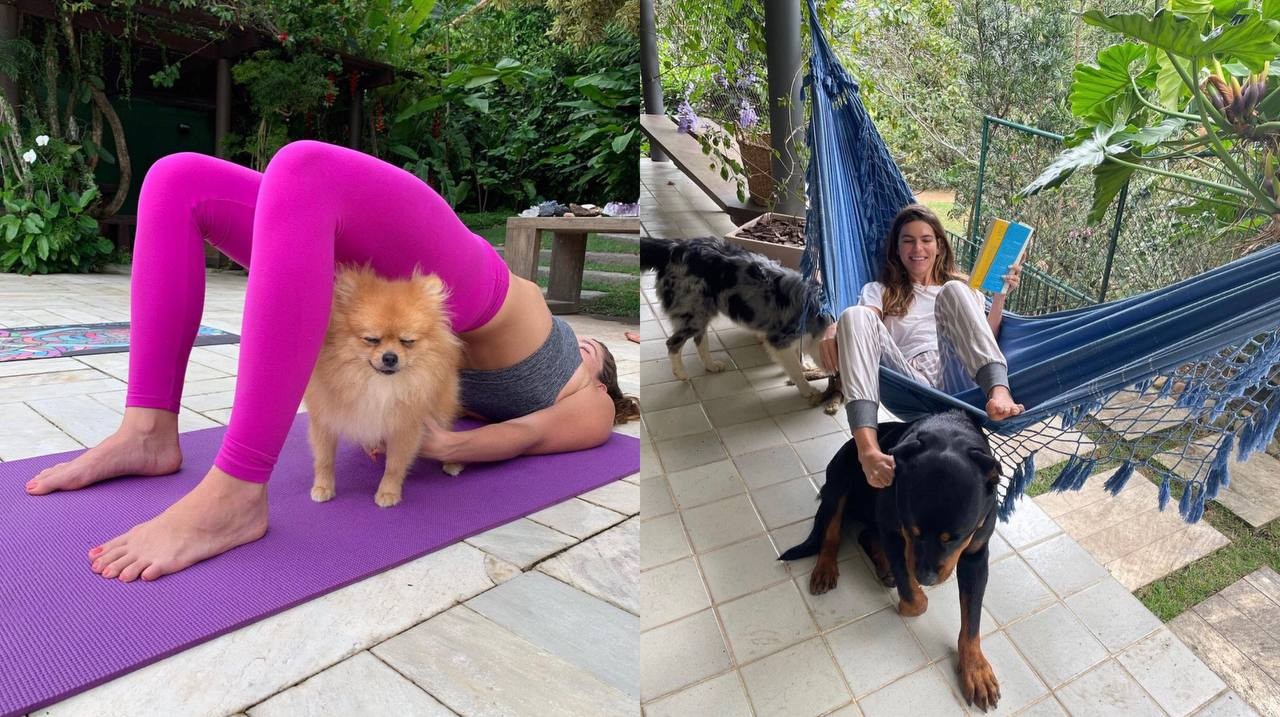 Mari Goldfarb posta álbum fofo com cachorros de estimação e brinca: 'Mãe de pet' (Foto: Reprodução / Instagram)