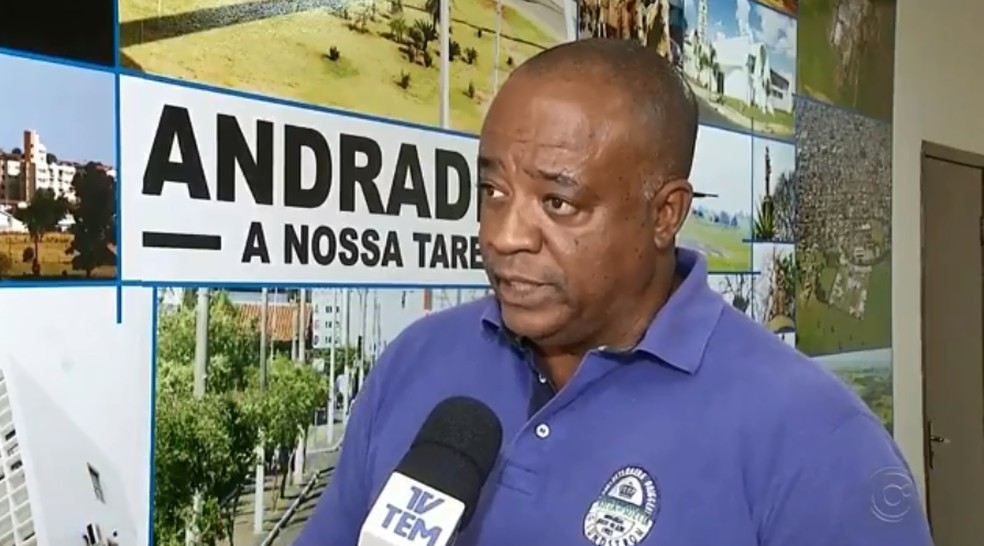 Manoel Messias de Almeira, secretário de esportes de Andradina — Foto: Reprodução/TV TEM