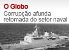 Corrupção afunda retomada do setor naval (Arte/G1)