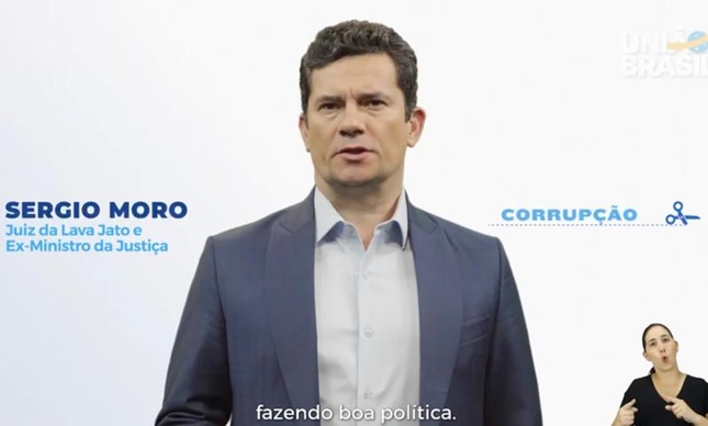 Sergio Moro em inserção de TV pelo União Brasil