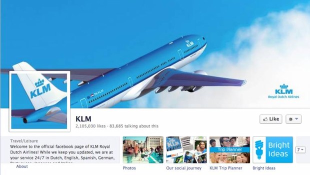 Facebook: KLM (Foto: reprodução / internet)