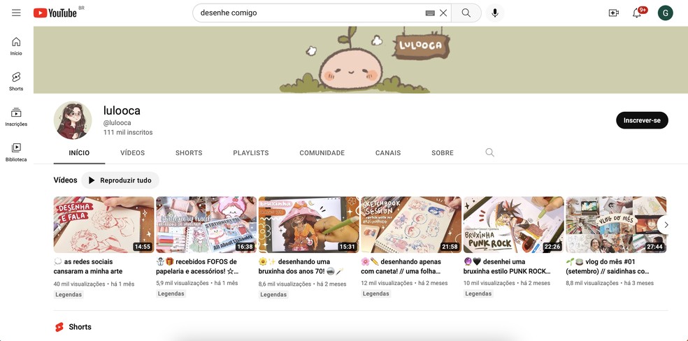 Desenhar é um hobby que pode virar canal no YouTube — Foto: Reprodução/Guilherme Ramos
