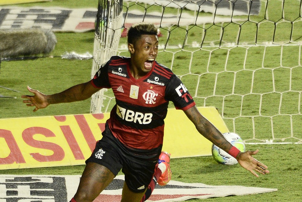 Autor do gol do Flamengo contra o São Paulo, Bruno Henrique comemora: Outro patamar mesmo
