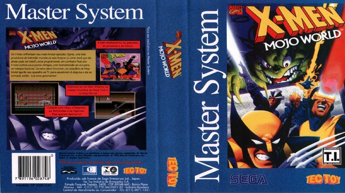 X-Men Mojo World, originalmente lançado para o Game Gear ganhou uma versão Master System no Brazil (Foto: Reprodução/The Old Computer)