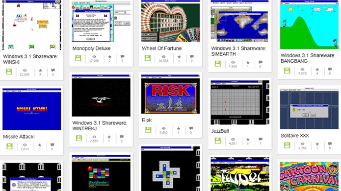 Internet Archives traz mais de mil jogos clássicos do Windows 3.1 para jogar no seu navegador (Foto: Reprodução/Rafael Monteiro)