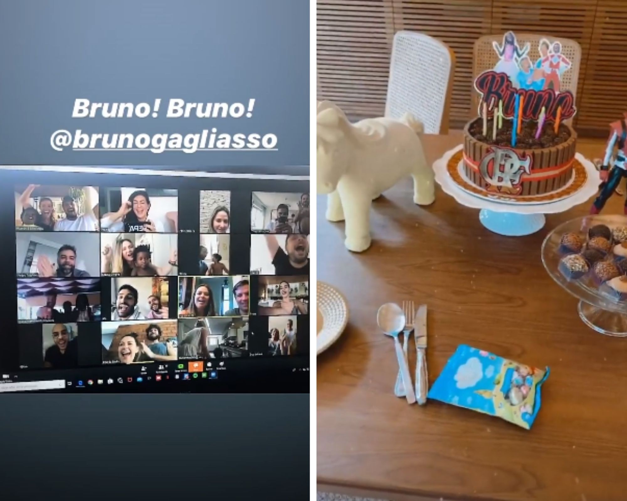 Bruno Gagliasso mostra mesa de aniversário e ganha surpresa dos amigos (Foto: Reprodução/Instagram)