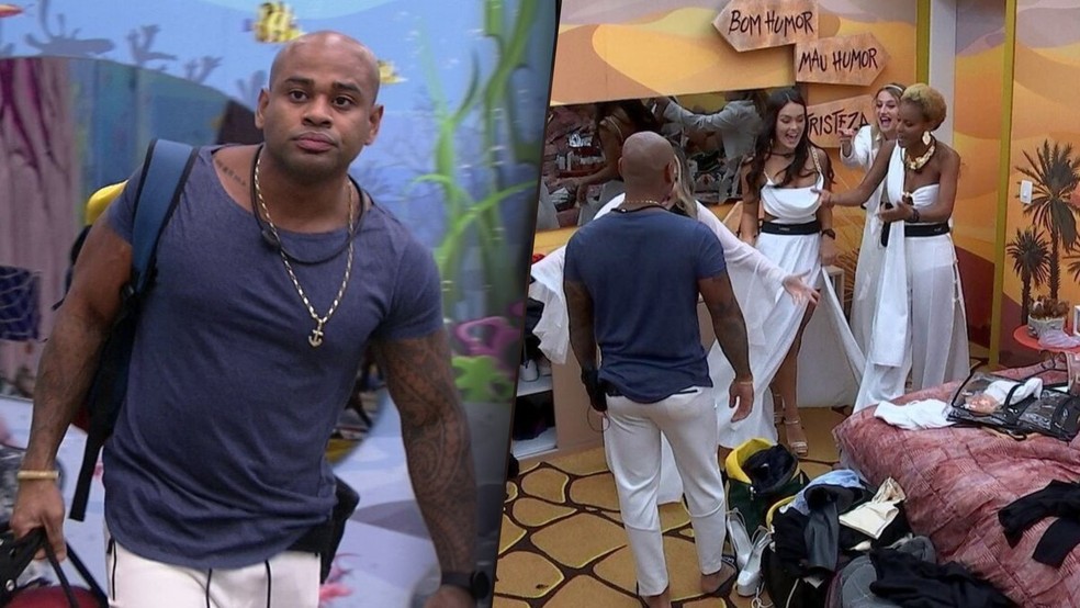 Cezar trocou de quarto pouco antes da festa — Foto: Globo
