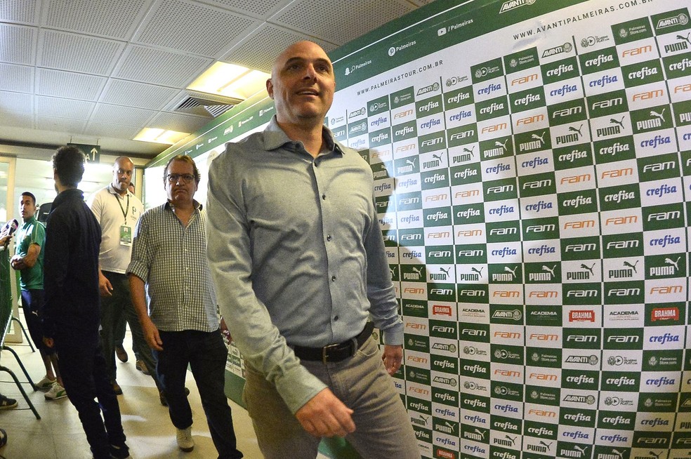 Mauricio Galiotte, presidente do Palmeiras — Foto: Marcos Ribolli