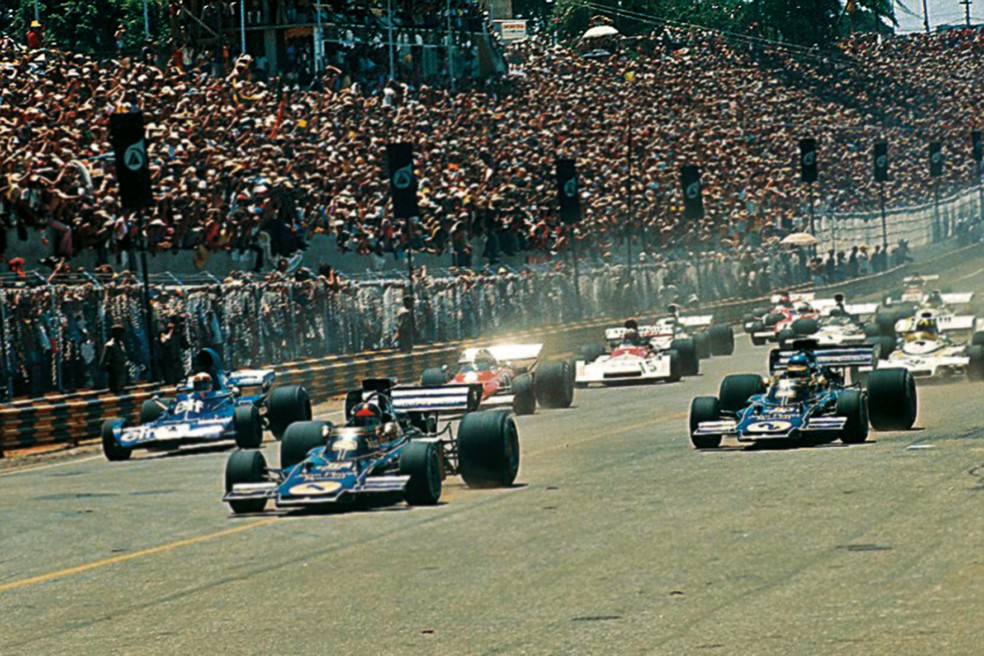 Largada do GP do Brasil de 1973, em Interlagos — Foto: Reprodução/rede social