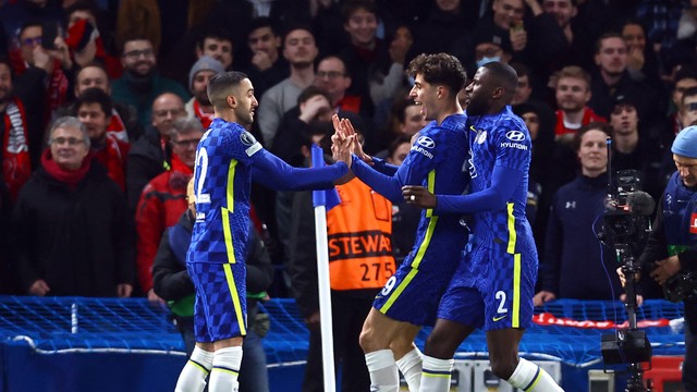 Havertz comemora em Chelsea x Lille
