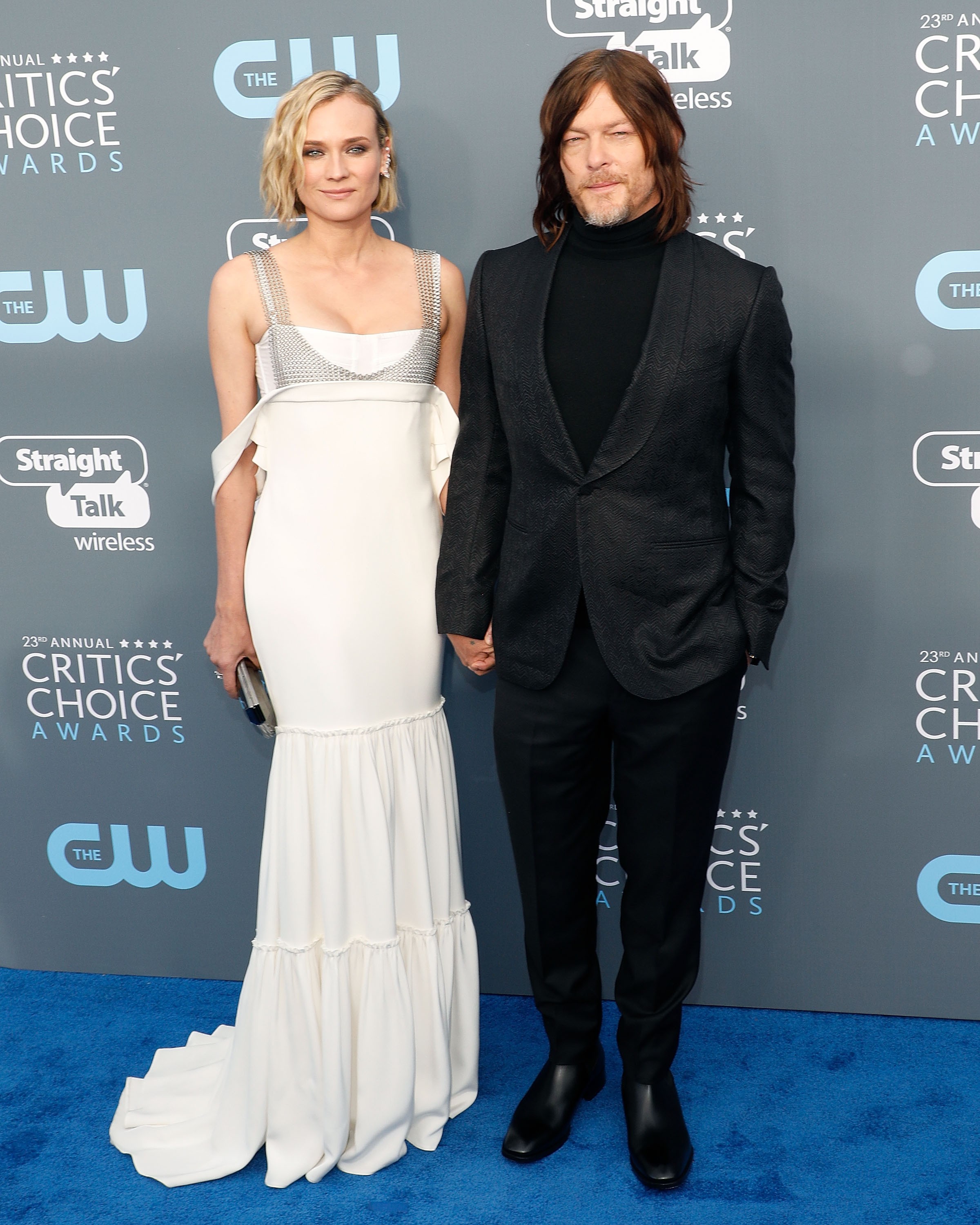 SANTA MONICA, CA - JANUARY 11:  Diane Kruger and Norman Reedus attend the 23rd Annual Critics' Choice Awards at Barker Hangar on January 11, 2018 in Santa Monica, California.  (Photo by Taylor Hill/Getty Images) (Foto: Getty Images)