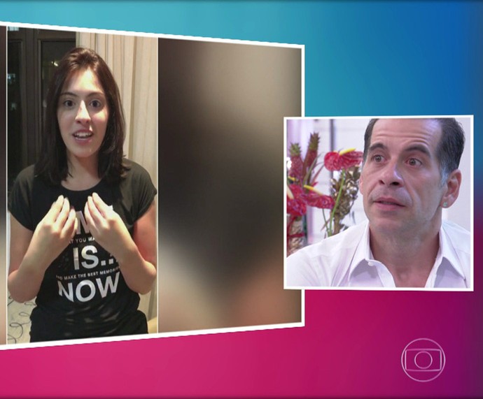 Leandro Hassum se emociona ao assistir recado da filha Pietra (Foto: TV Globo)