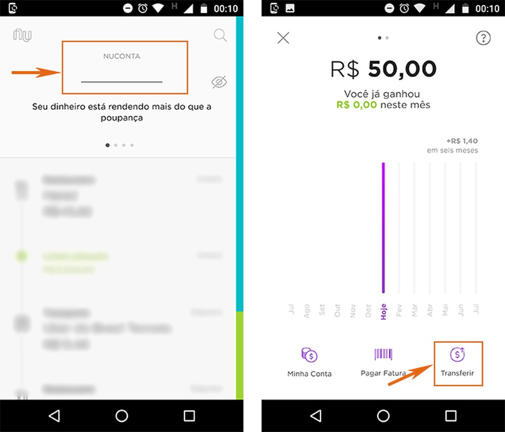 como fazer transferencia da nuconta para outras contas bancarias bancos digitais techtudo