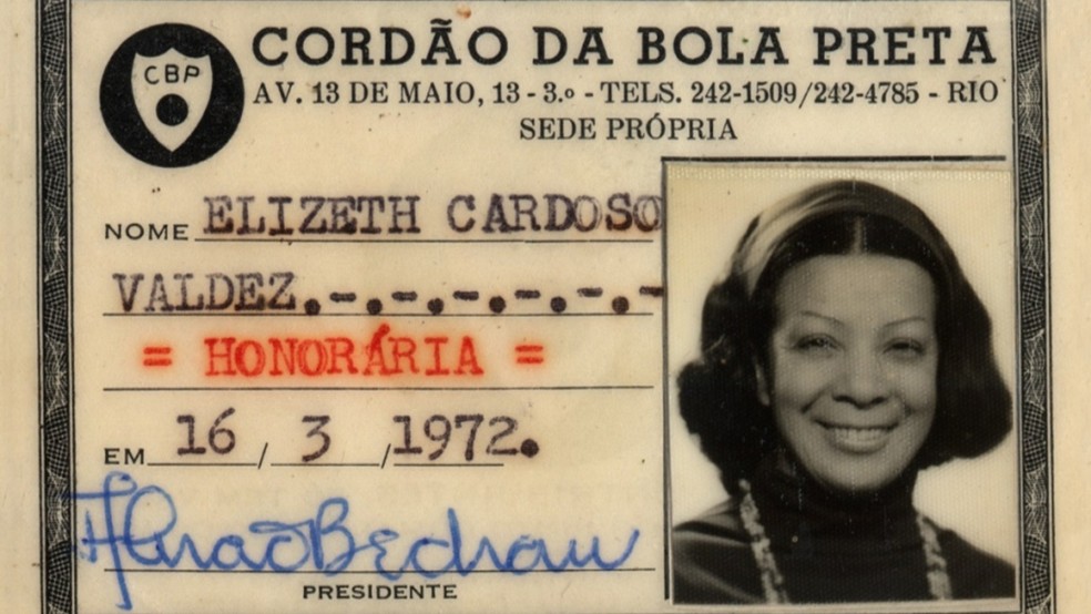 Elizeth foi a primeira madrinha do bloco O Bola Preta  — Foto: Reprodução