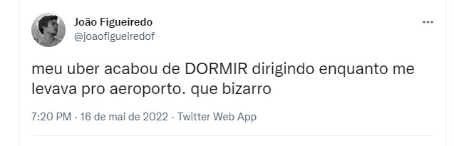 O tweet de João Figueiredo (Foto: Reprodução Twitter)
