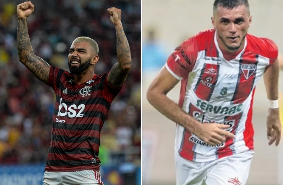 Gabigol e Edson Cariús são os artilheiros do Brasil em 2019 — Foto: GloboEsporte.com