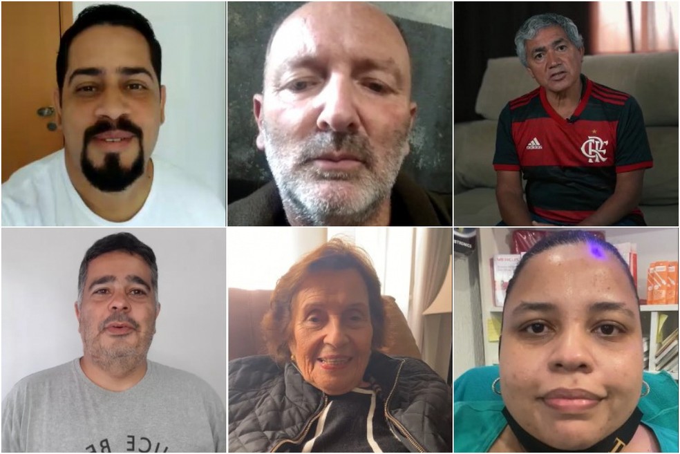 Pacientes recuperados da Covid-19 em Petrópolis homenageiam profissionais de saúde do Hospital Beneficência Portuguesa — Foto: Divulgação