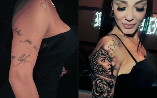 Filha de Gretchen, Jenny Miranda apaga tatuagem com nome do ex, o jogador Artur Jesus