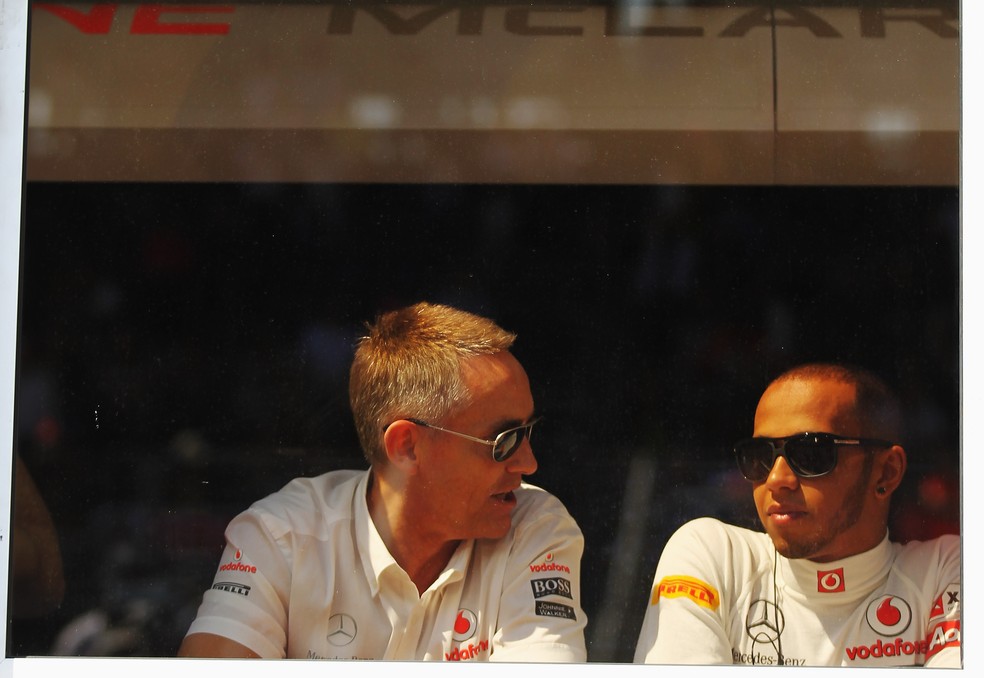 Martin Whitmarsh e Lewis Hamilton, na McLaren (Foto: Getty Images)
