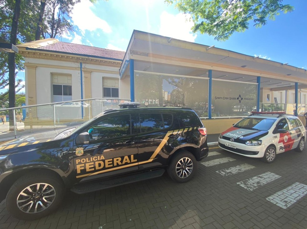 Suspeitos de ataques em Araçatuba presos em Piracicaba estão internados sob escolta na Santa Casa da cidade — Foto: Felipe Boldrini/ EPTV